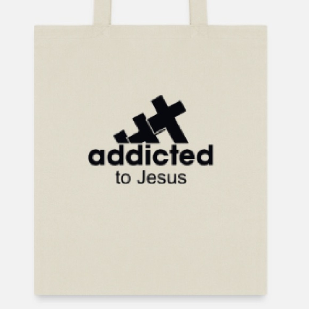 Addicted to Jesus tote bag
